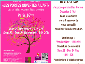 Invitation aux Portes Ouvertes de mon atelier