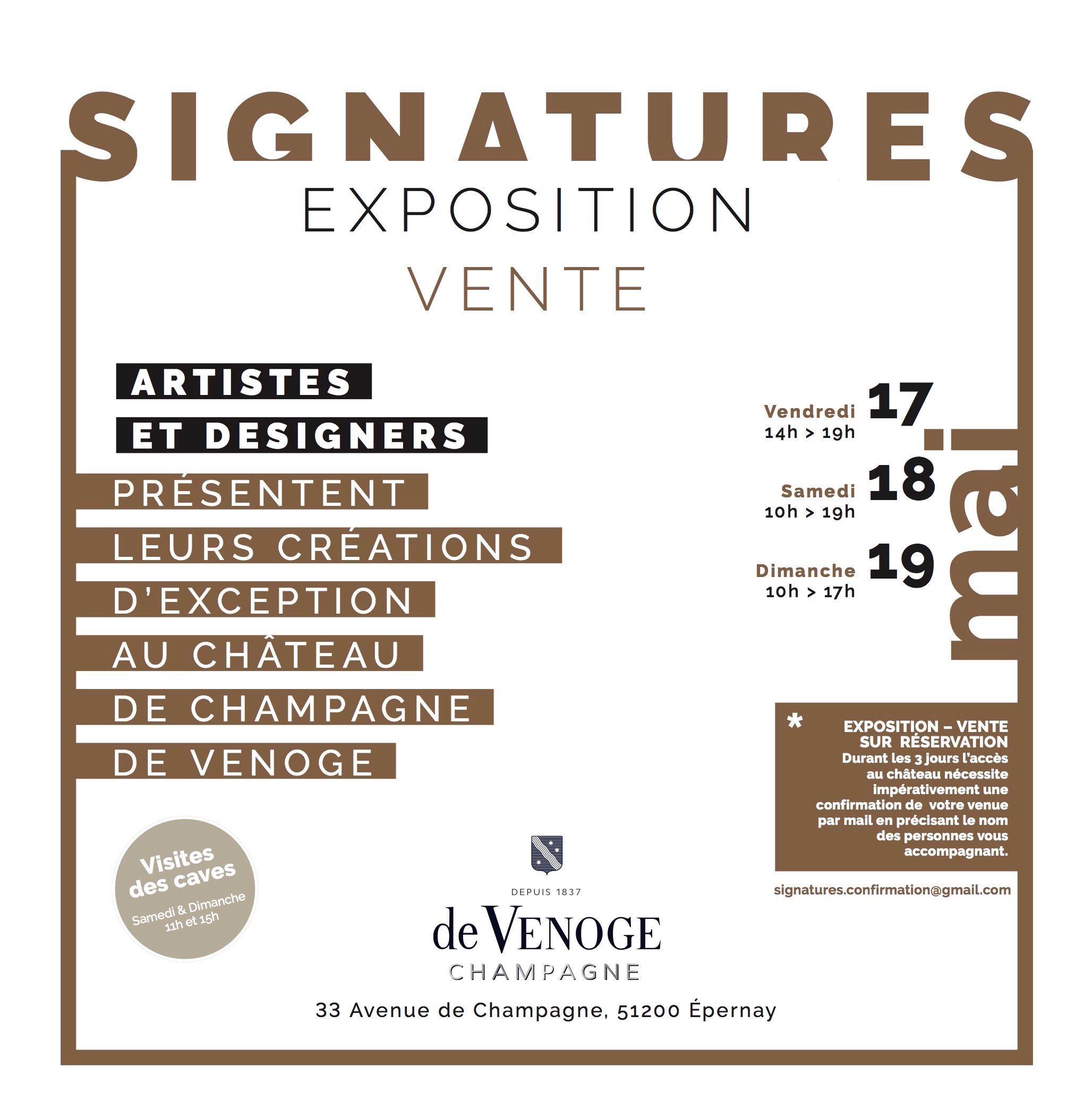 « SIGNATURES » Maison Venoge – Epernay